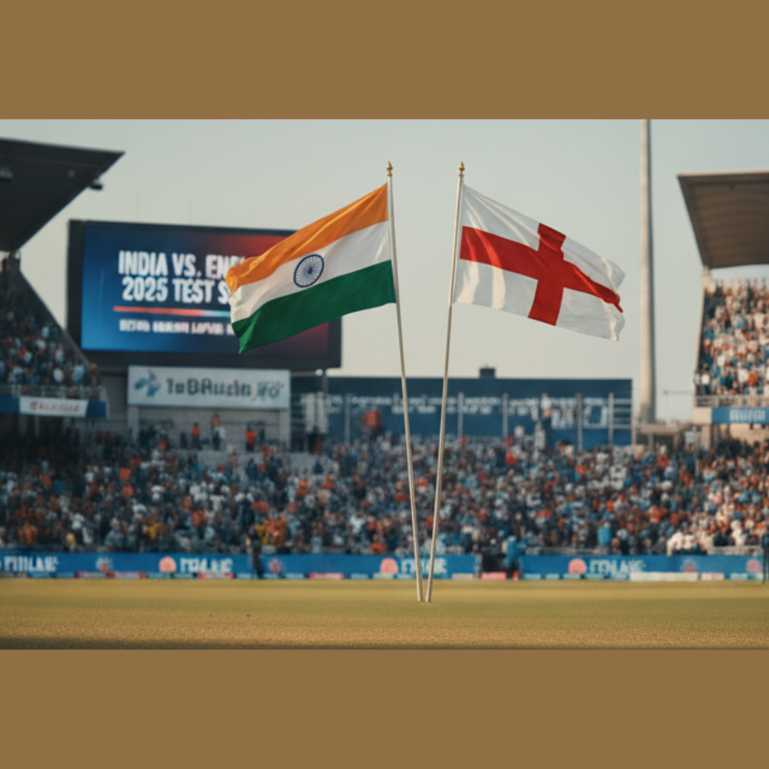 The Indian cricket team celebrating a victory on the field in England.